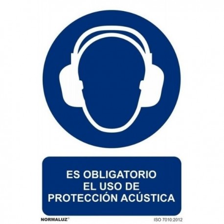 SEÑAL OBLIGATORIO EL USO DE PROTECCIÓN ACÚSCTICA RD20015 NORMALUZ