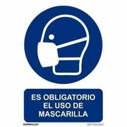 SEÑAL ADHESIVA USO OBLIGATORIO DE MASCARILLA 200X300MM 20626 NORMALUZ