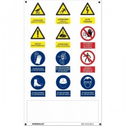 CARTEL VERTICAL CON MÚLTIPLES SEÑALES PVC RD23000 NORMALUZ