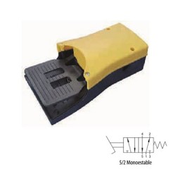 PEDAL NEUMÁTICO 5/2 VÍAS MONOESTABLE SIN PROTECCIÓN TAMAÑO 1/4 REF. 06V5 AIGNEP