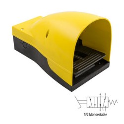 PEDAL NEUMÁTICO 5/2 VÍAS MONOESTABLE CON PROTECCIÓN TAMAÑO 1/4 REF. 06V1 AIGNEP