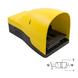 PEDAL NEUMÁTICO 3/2 VÍAS NC 4MM MONOESTABLE REF. 06V14 AIGNEP