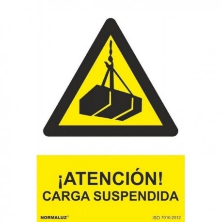 SEÑAL DE PELIGRO POR CARGA SUSPENDIDA PVC RD30005 NORMALUZ