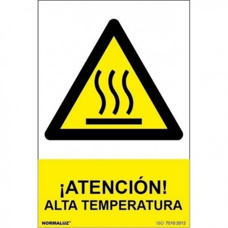 SEÑAL DE PELIGRO ATENCIÓN ALTA TEMPERATURA PVC 210X300MM RD30020 NORMALUZ