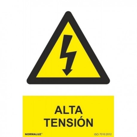 SEÑAL DE PELIGRO DE ALTA TENSIÓN PVC 210X300MM RD30022 NORMALUZ