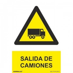 SEÑAL SALIDA DE CAMIONES PVC 210X300MM RD30023 NORMALUZ
