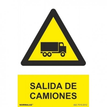 SEÑAL SALIDA DE CAMIONES PVC 210X300MM RD30023 NORMALUZ