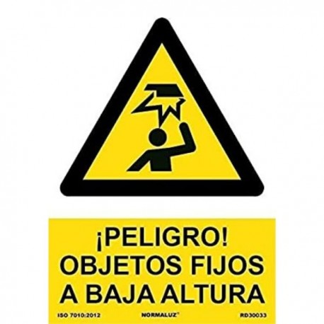 SEÑAL DE PELIGRO OBJETOS A BAJA ALTURA PVC 210X300 RD30033 NORMALUZ