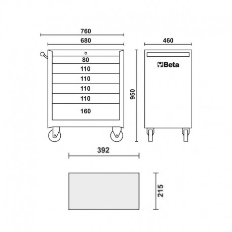 Plano de cajonera gayner