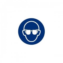 SEÑAL ADHESIVA CIRCULAR USO OBLIGATORIODE GAFAS 9 CM 10U RD28602 NORMALUZ