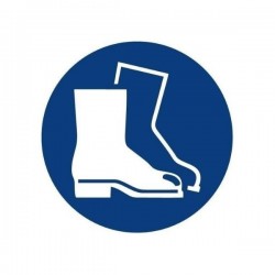 SEÑAL ADHESIVA CIRCULAR USO OBLIGATORIODE BOTAS 9 CM 10U 28605 NORMALUZ