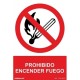 SEÑAL PROHIBIDO ENCENDER FUEGO PVC 0,7MM 210X300MM RD40001 NORMALUZ