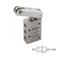 VÁLVULA DE RODILLO LARGO 16MM 5/2 VÍAS DE ACCIONAMIENTO MECÁNICO ROSCA DE 1/8 REF. 3VZ0 5 AIGNEP