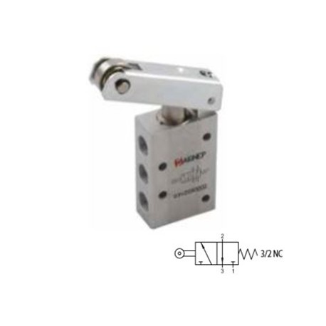 VÁLVULA DE RODILLO LARGO 16MM 5/2 VÍAS DE ACCIONAMIENTO MECÁNICO ROSCA DE 1/8 REF. 3VZ0 5 AIGNEP