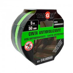 CINTA ANTIDESLIZANTE LUMINISCENTE 50MM x 5M DE TARGET