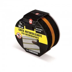 CINTA ANTIDESLIZANTE DE TARGET 50MM DE 5MTS NEGRA CON RAYA AMARILLA