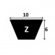 CORREA TRAPEZOIDAL PERFIL Z-33 OPTIBELT DESARROLLO 825 MM
