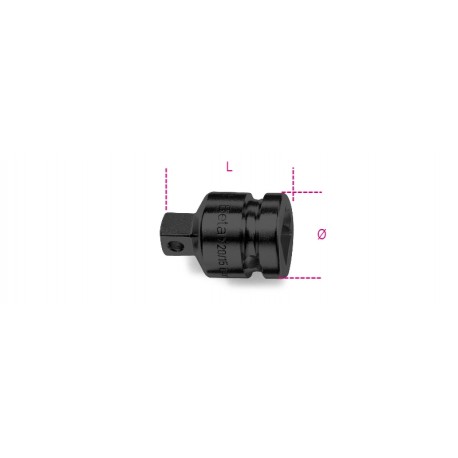 ADAPTADOR DE IMPACTO CON CUADRADO HEMBRA 3/4" Y MACHO 1/2" BETA REF.728/15