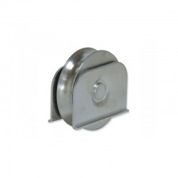 RUEDA PARA PUERTA CORREDERA DE 80 MM DE ACERO PARA SOLDAR EN CANAL CARGA DE 200 KG