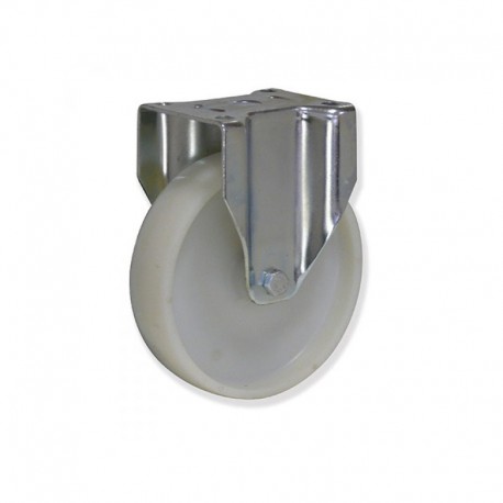 RUEDA FIJA CON SOPORTE DE NYLON DE 150 MM PLETINA 135 X 110 MM TIPO INDUSTRIAL SOPORTA 800 KG