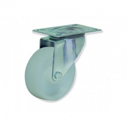RUEDA GIRATORIA SIN FRENO DE NYLON 125 MM TIPO INDUSTRIAL CON CAPACIDAD DE CARGA DE HASTA