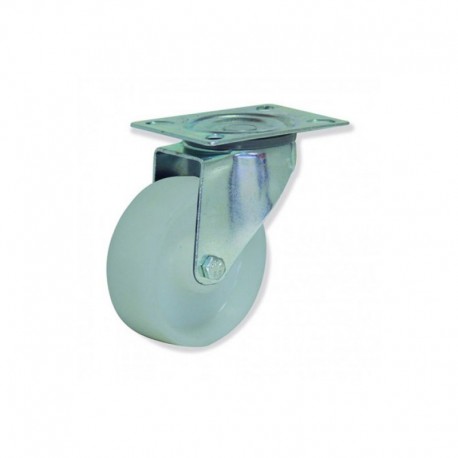 ROTANTE GIRATORIO SIN FRENO DE NYLON 100 MM PARA LA INDUSTRIA CON CAPACIDAD DE CARGA DE HASTA 300 KG