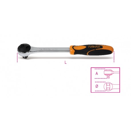 CARRACA REVERSIBLE CON CUADRADO MACHO 1/2" 48 DIENTES BETA REF.920/55Q