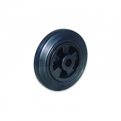 RUEDA SIN SOPORTE DE GOMA 80 MM Y EJE DE PLÁSTICO PARA CARGA LIGERA DE 60 KG