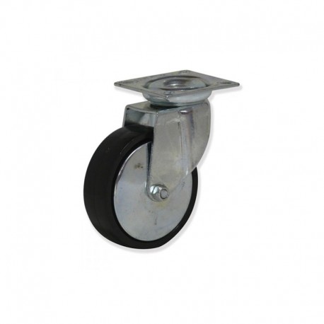 RUEDA GIRATORIA SIN FRENO DE POLIPROPILENO 80 MM PARA CARGAS LIGERAS SOPORTA 65 KG