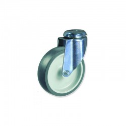 RUEDA GIRATORIA SIN FRENO DE GOMA 100 MM CARGA 400 KG PARA MUEBLE
