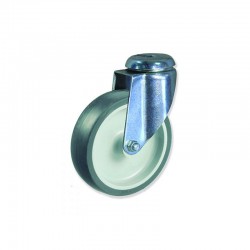 RUEDA GIRATORIA SIN FRENO DE GOMA 125 MM CARGA 100 KG TIPO INDUSTRIAL