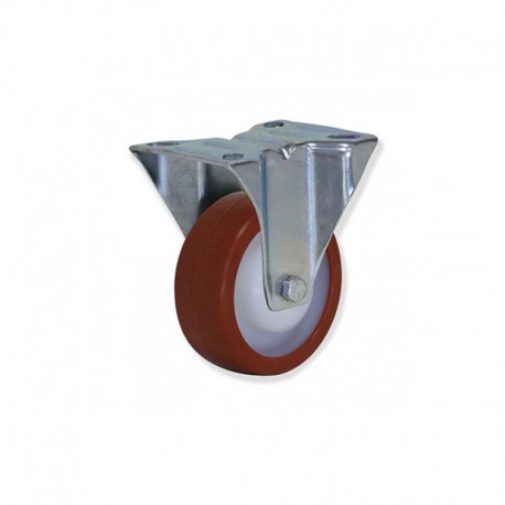 ROTANTE FIJO CON PLETINA DE POLIURETANO DE 80 MM TIPO INDUSTRIAL CON CARGA MÁXIMA DE 120 KG