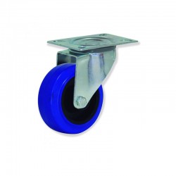 RUEDA GIRATORIA SIN FRENO DE GOMA 100 MM CARGA 150 KG USO INDUSTRIAL