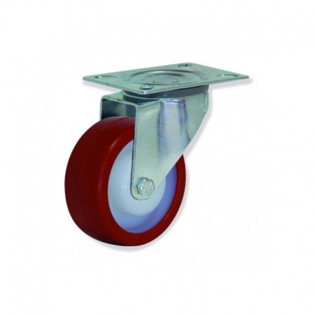 ROTANTE GIRATORIO SIN FRENO DE POLIURETANO 100 MM TIPO INDUSTRIAL CON CAPACIDAD DE CARGA DE HASTA 170 KG