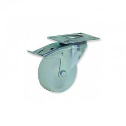 RUEDA GIRATORIA CON FRENO DE NYLON 100 MM PARA APLICACIONES INDUSTRIALESCON CAPACIDAD DE CARGA DE HASTA 175 KG