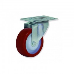 RUEDA GIRATORIA SIN FRENO DE POLIURETANO 125 MM TIPO INDUSTRIAL CON CAPACIDAD MÁXIMA DE 200 KG