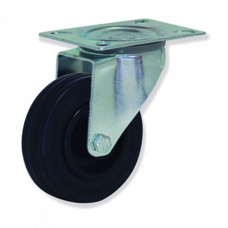 ROTANTE GIRATORIO SIN FRENO DE GOMA 200 MM USO INDUSTRIAL PARA CARGA DE HASTA 200 KG