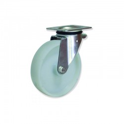 RUEDA GIRATORIA SIN FRENO DE NYLON 125 MM PARA CARGA PESADA DE HASTA 400 KG