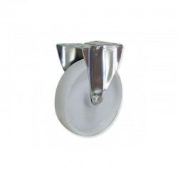 RUEDA FIJA CON PLETINA DE NYLON 125 MM PARA CARGA PESADADE HASTA 400 KG