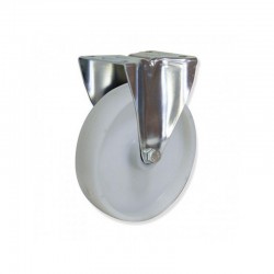 RUEDA FIJA CON PLETINA DE NYLON 150 MM TIPO INDUSTRIAL CON CAPACIDAD MÁXIMA HASTA 400 KG