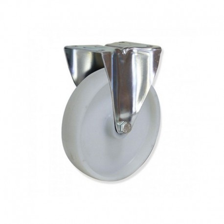 RUEDA FIJA CON PLETINA DE NYLON 150 MM TIPO INDUSTRIAL CON CAPACIDAD MÁXIMA HASTA 400 KG