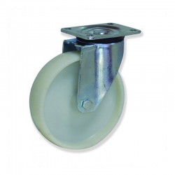 RUEDA GIRATORIA SIN FRENO DE NYLON 200 MM CARGA 800 KG USO INDUSTRIAL