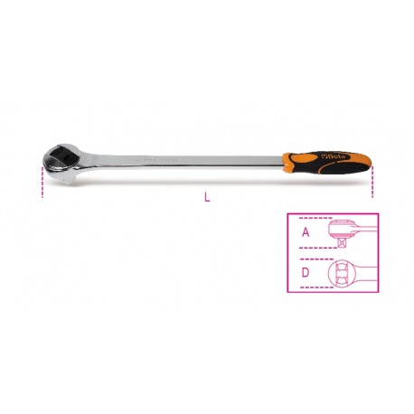 CARRACA REVERSIBLE CON CUADRADO MACHO 3/4", 72 DIENTES BETA REF.928/55