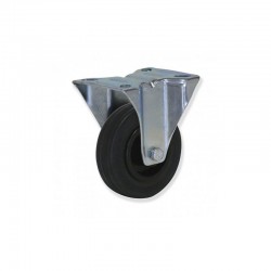 RUEDA FIJA CON PLETINA DE GOMA 80 MM USO INDUSTRIAL PARA CARGA DE HASTA 60 KG