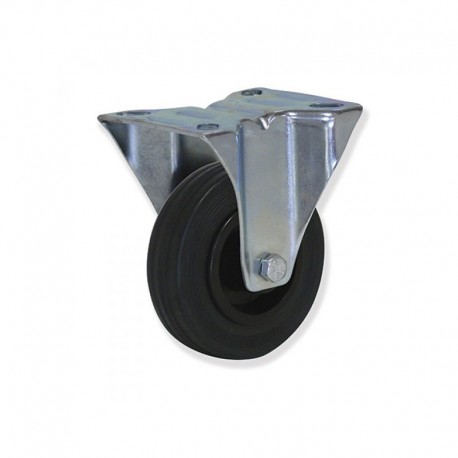 ROTANTE FIJO CON PLETINA DE GOMA 80 MM USO INDUSTRIAL PARA CARGA DE HASTA 60 KG