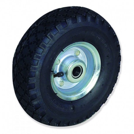 RUEDA PARA CARRETILLA NEUMÁTICA Y EJE DE ACERO DE 260 MM