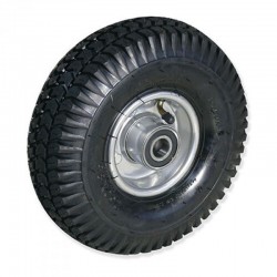 RUEDA NEUMÁTICA PARA CARRETILLA DE 260 MM CON EJE DE ACERO CARGA DE 250 KG