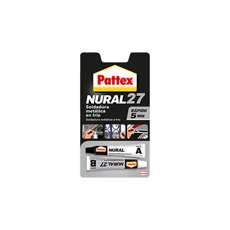 PATTEX NURAL 27 SOLDADURA METÁLICA EN FRÍO RÁPIDA 22CC