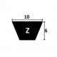 Medidas Correas Trapezoidal Z-34-1/2 Optibelt