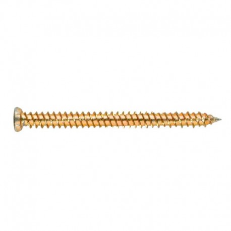 TORNILLO PARA HORMIGÓN 7,5 x 132 MM Ø6 CABEZA PLANA BICROMATADO PACK 100 UD.